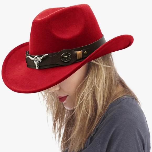 Red Cowboy Hat - Picture 1 of 4